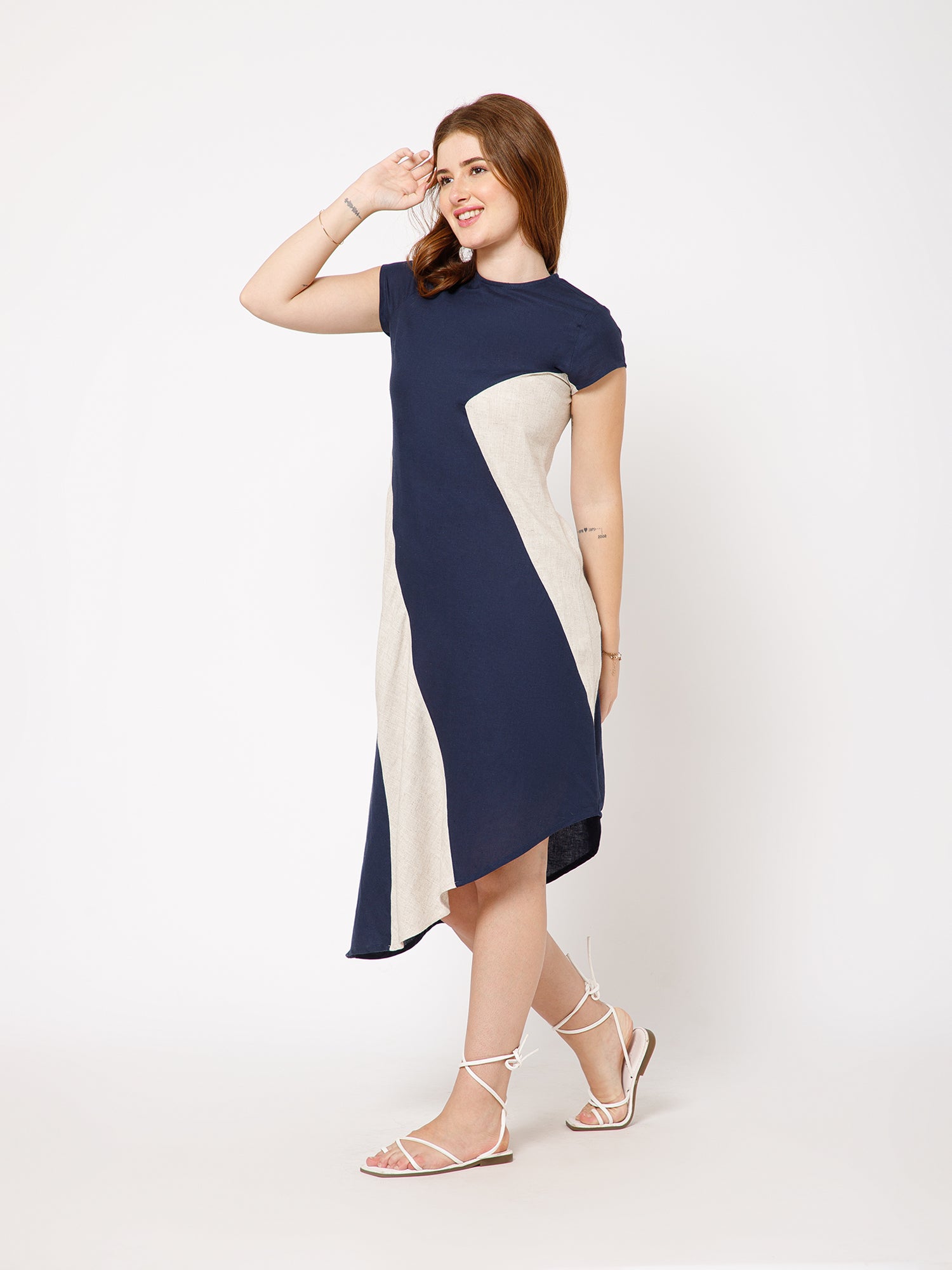 Amber Organic Cotton Linen Dress - Ellora