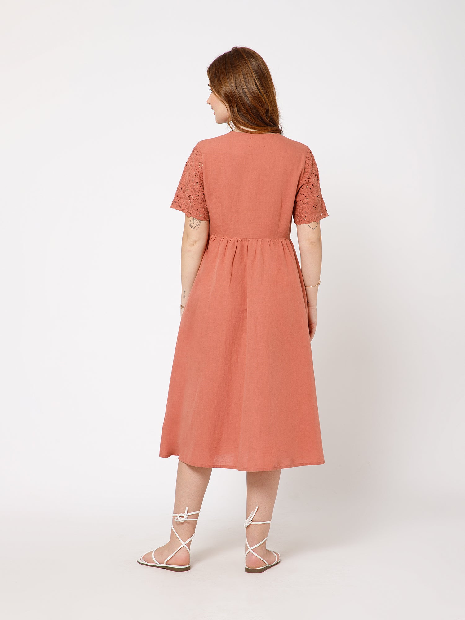 Zeus vintage style Linen Dress - Ellora