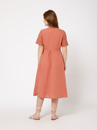 Zeus vintage style Linen Dress - Ellora