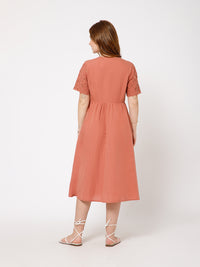 Zeus vintage style Linen Dress - Ellora