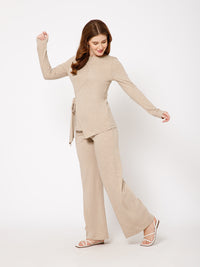 Violet cotton knit pants - Ellora