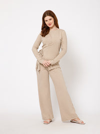 Violet cotton knit pants - Ellora