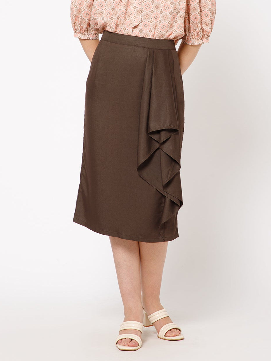 Tito skirt with overlay panel - Ellora