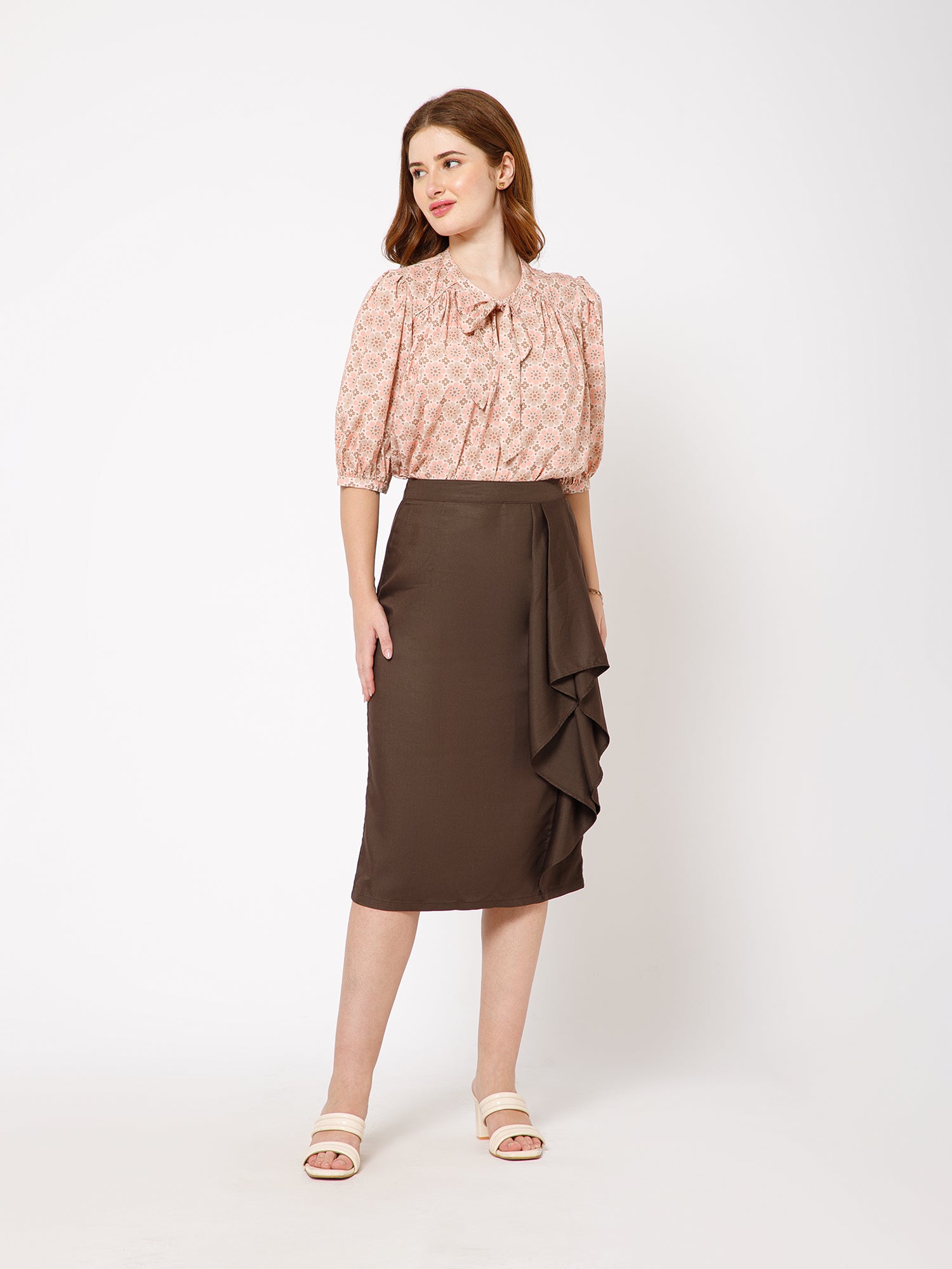 Tito skirt with overlay panel - Ellora