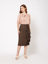 Tito skirt with overlay panel - Ellora