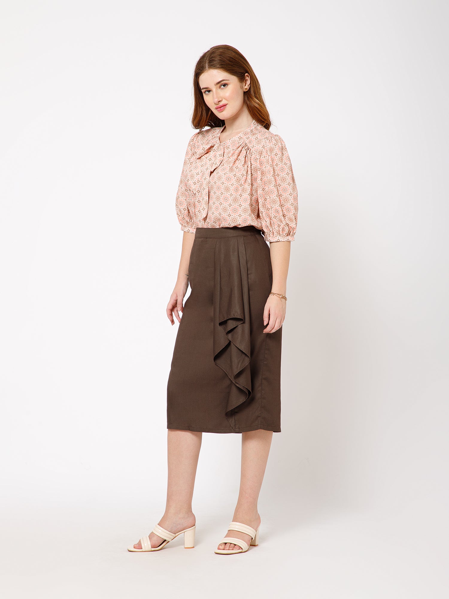 Tito skirt with overlay panel - Ellora