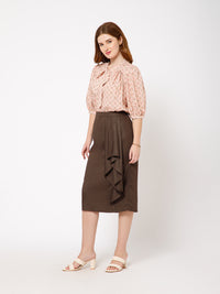 Tito skirt with overlay panel - Ellora