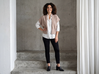 Sable Surplice top in Cashmere wool - Ellora