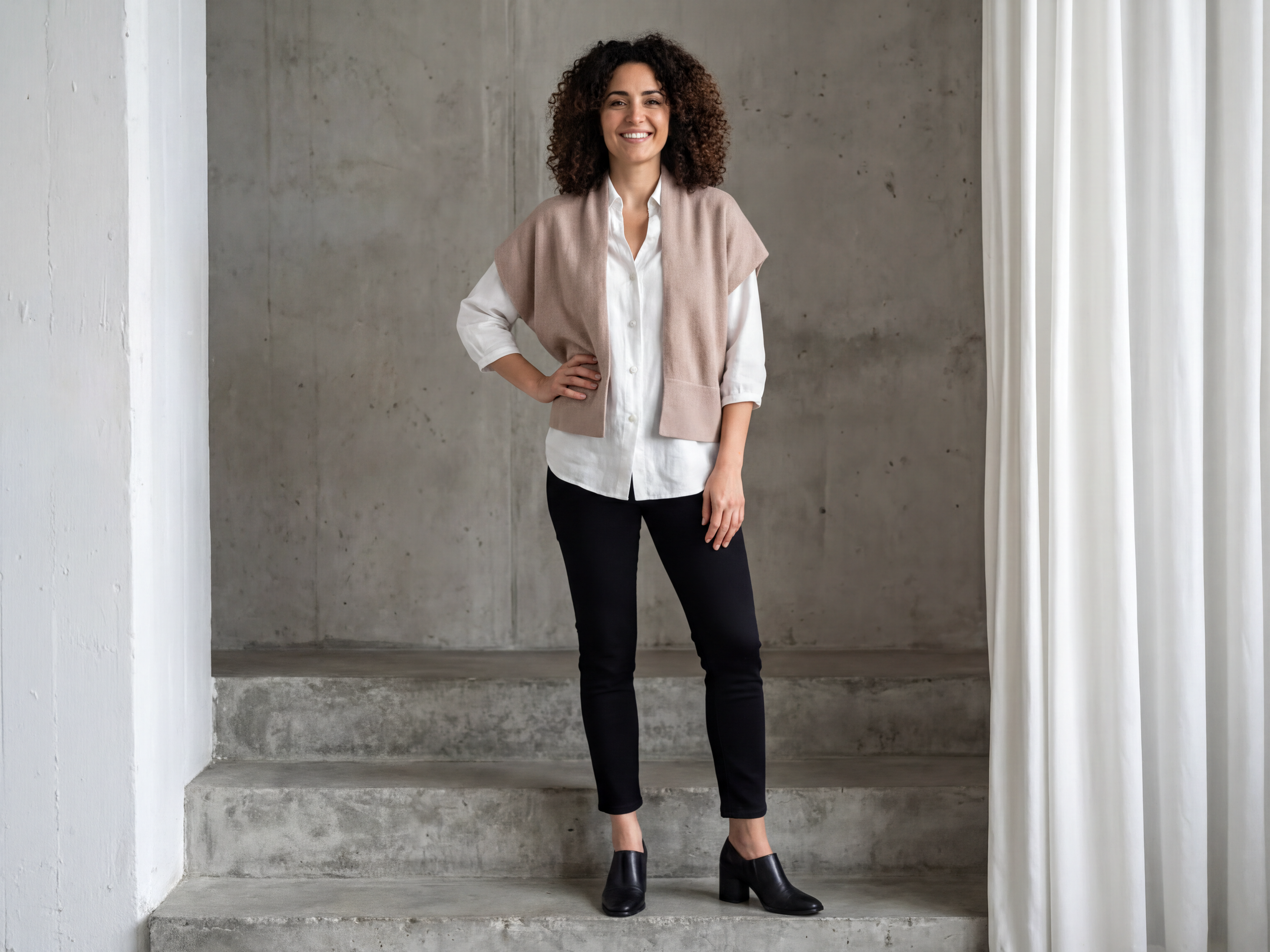 Sable Surplice top in Cashmere wool - Ellora