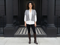 Sable Surplice top in Cashmere wool - Ellora