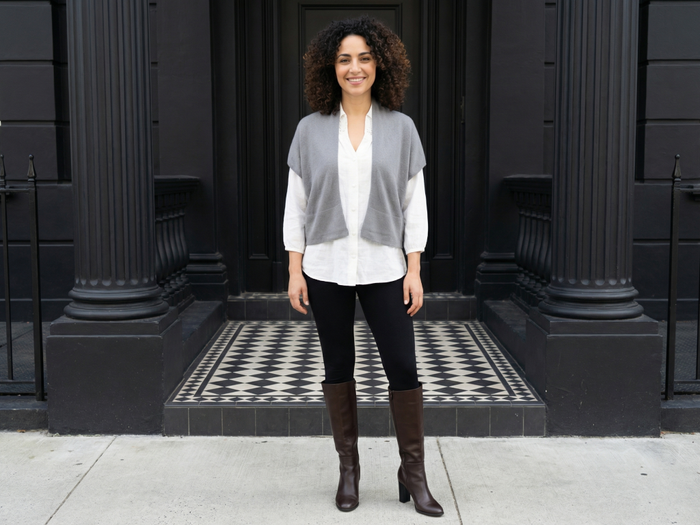 Sable Surplice top in Cashmere wool - Ellora